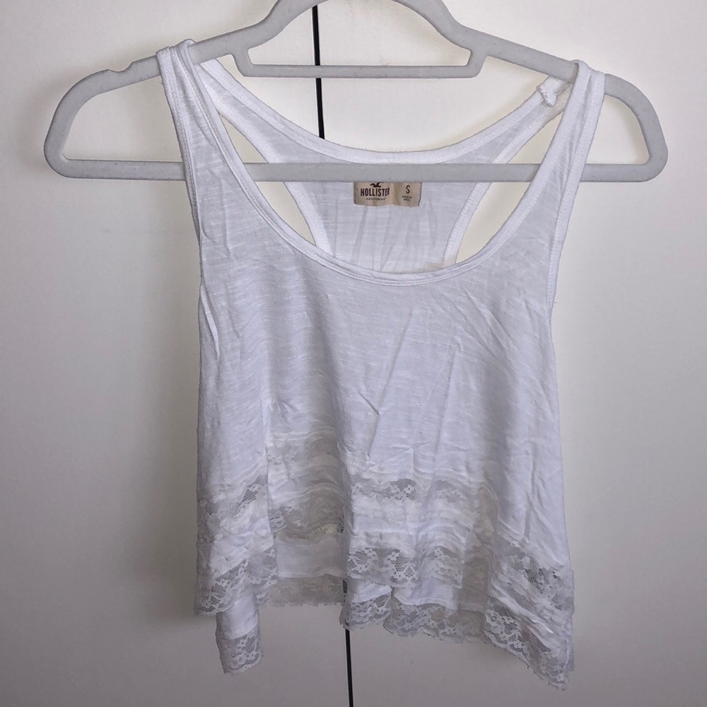Hollister Cropped Lace Tank